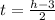 t = \frac{h - 3}{2}