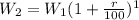 W_{2} = W_{1}(1 + \frac{r}{100}) ^{1}