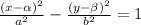 \frac{(x - \alpha )^{2} }{a^{2} } - \frac{(y - \beta )^{2} }{b^{2} } = 1
