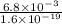 \frac{6.8\times 10^{-3}}{1.6\times 10^{-19}}