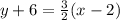 y+6=\frac{3}{2}(x-2)