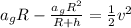 a_g R-\frac{a_g R^2}{R+h}=\frac{1}{2}v^2