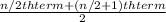 \frac{n/2 th term + (n/2 + 1)th term}{2}