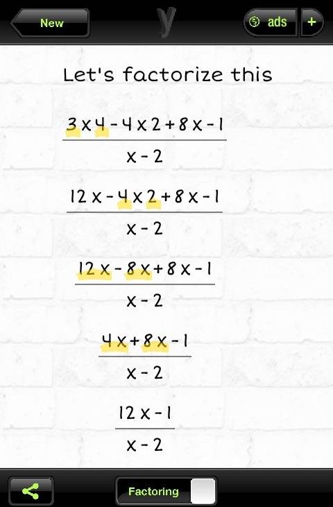 What is the quotient (3x4 – 4x2 + 8x – 1) ÷ (x – 2)?