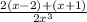 \frac{2(x-2)+(x+1)}{2x^3}