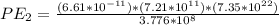 PE_2 = \frac{(6.61*10^{-11})*(7.21*10^{11})*(7.35*10^{22})}{3.776*10^8}