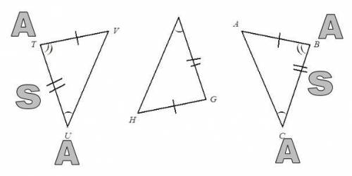 Which triangles are congruent by asa