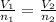 \frac{V_1}{n_1}=\frac{V_2}{n_2}