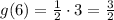 g(6) = \frac{1}{2} \cdot 3= \frac{3}{2}