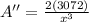 A''=\frac{2(3072)}{x^3}