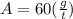 A = 60(\frac{g}{t})