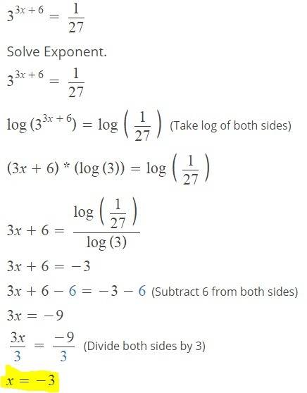 Solve the equation by expressing each side as a power of the same base and then equating exponents.