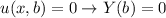 u(x,b) = 0 \rightarrow Y(b) = 0