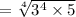 =\sqrt[4]{3^4\times 5}
