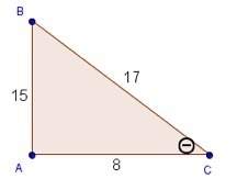 Find the tangent ratio of angle θ. hint: use the slash symbol ( / ) to represent the fraction bar a