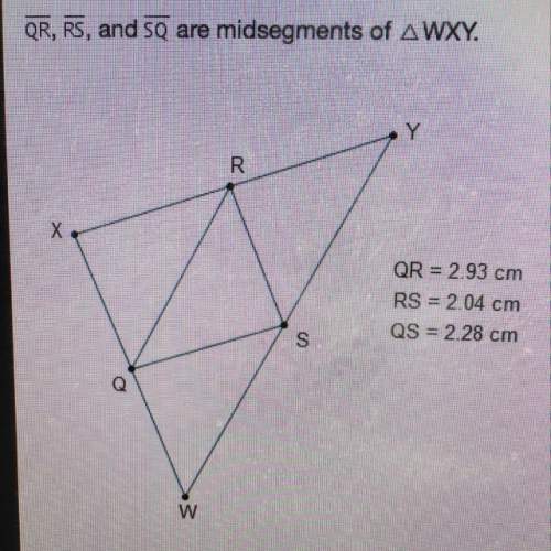 Me.. the perimeter of triangle wxy is cm.