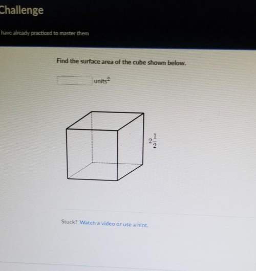 Find the surface area of the cube shown below., i don't get this.