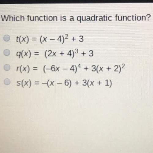 What function is a quadratic function