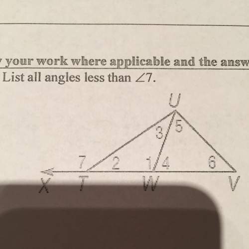 How would i find all angles less than angle 7
