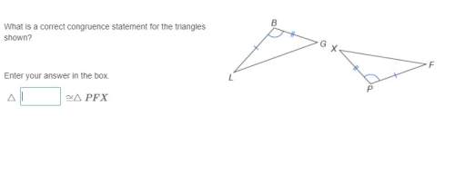 What is a correct congruence statement for the triangles shown?