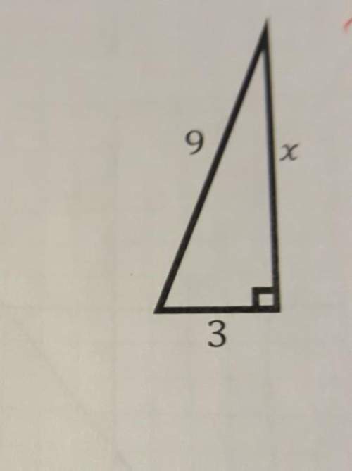 What is the value of x in the right triangle