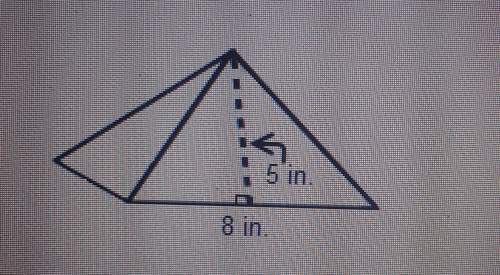 ** asap (20 points)what is the total surface area of the square pyramid