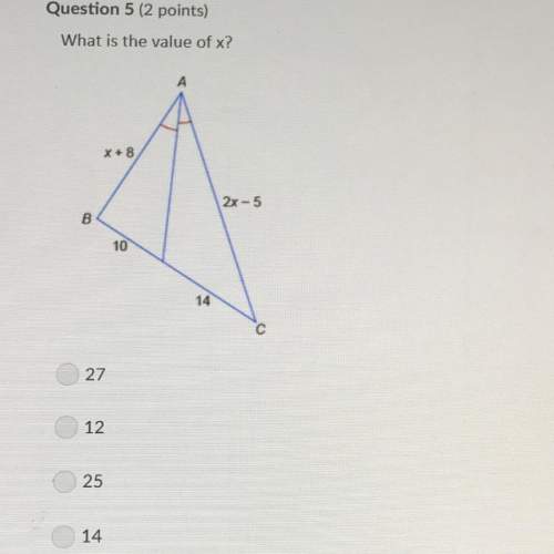 Question 5 what is the value of x?