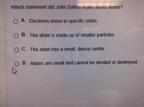 Which statement did john dalton make about atoms?