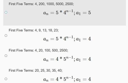 Given a term in a geometric sequence and the common ratio find the first five terms and the formula