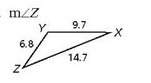 The measure of angle z = degrees ( round to the nearest degree)