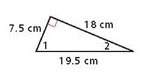 Use the triangle below and the given trigonometric ratio to determine which angle in the triangle be