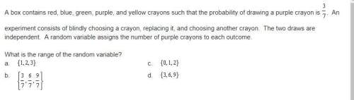 Abox contains red, blue, green, purple, and yellow crayons such that the probability of drawing a pu