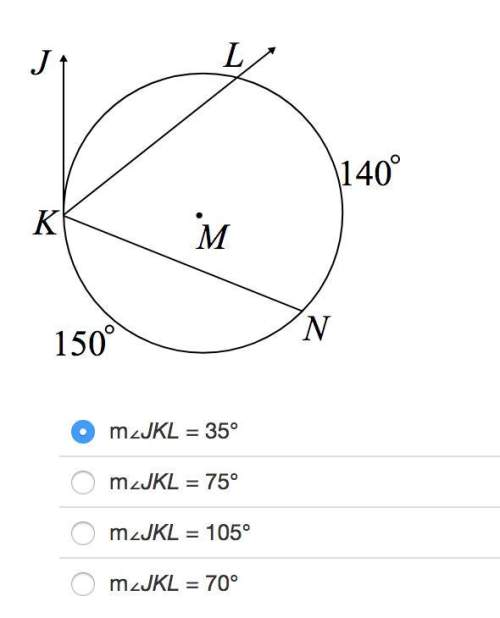 Identify m∠jkl, given that jk is a tangent line. this is so confusing!