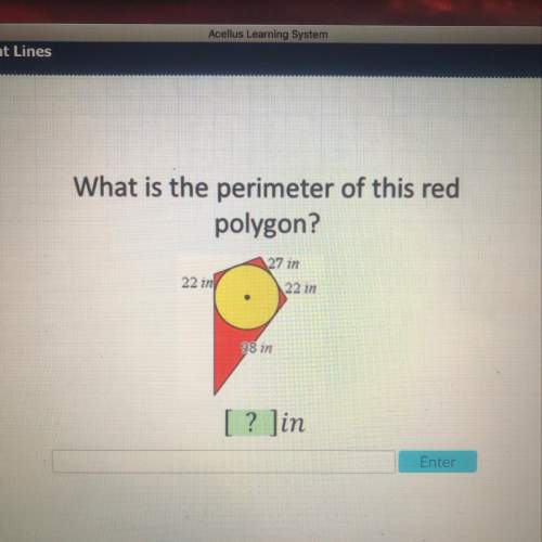 What is the perimeter of this red polygon? me.
