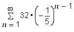 Find the sum of the following infinite geometric series.