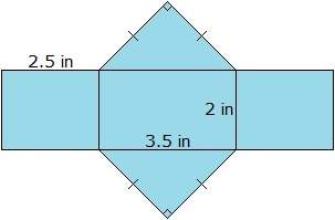 What is the approximate surface area of the triangular prism represented by the net shown above? a.