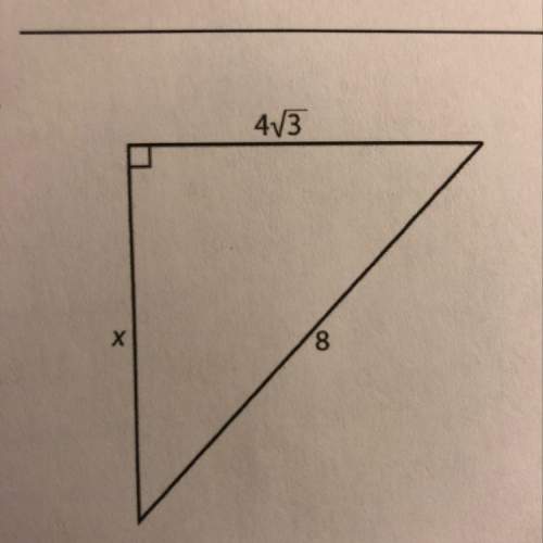Find the exact,simplified value of x for the given triangle