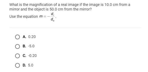 What is the magnification of a virtual image if the image is 10.0 cm show work