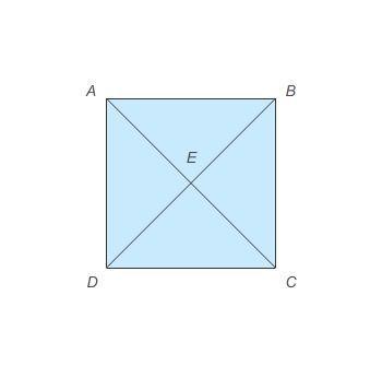 Quadrilateral abcd is a square and the length of bd¯¯¯¯¯ is 6 cm. what is the length of ae¯¯¯¯¯ ? e