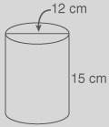 What is the combined area of the two bases of the following cylinder? a. 452.16 cm2 b. 904.32 cm2