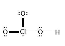 Draw the structure for chloric acid hclo3