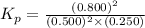 K_p=\frac{(0.800)^2}{(0.500)^2\times (0.250)}