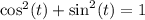 \cos^2(t) + \sin^2(t) = 1