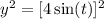 y^2 = [4\sin(t)]^2