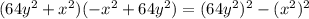 (64y^{2}+x^{2})(-x^{2}+64y^{2})=(64y^{2})^{2}-(x^{2})^{2}