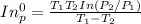 In_p^{0} = \frac{T_1T_2 In (P_2/P_1)}{T_1-T_2}