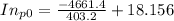 In_p_{0} = \frac{-4661.4}{403.2} + 18.156