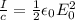 \frac{I}{c} = \frac{1}{2}\epsilon_0 E_0^2