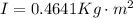 I = 0.4641Kg \cdot m^2