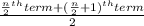 \frac{\frac{n}{2}^{th} term+(\frac{n}{2}+1)^{th} term}{2}